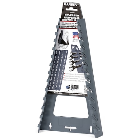 Hansen Global Wrench Rack for SAE or Metric Wrenches, Customizable 3500